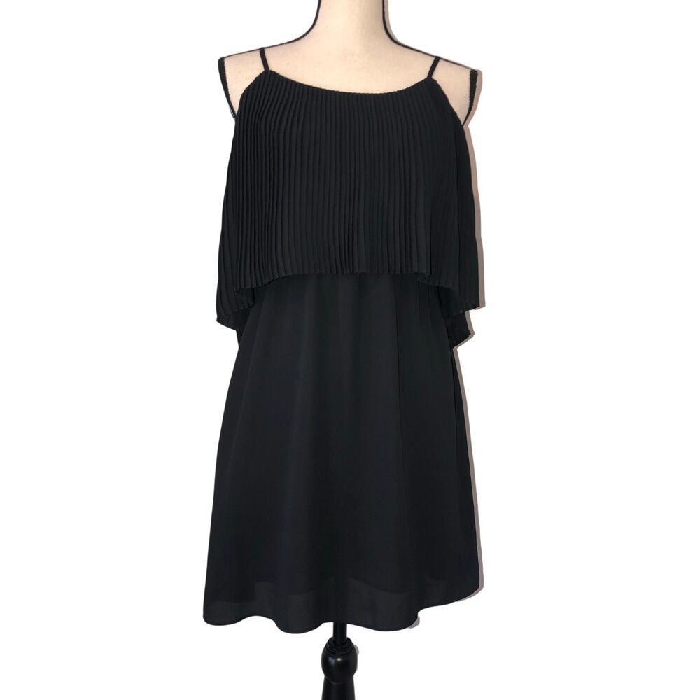Black Dress Pleated Top Size XS Sleeveless Party Flapper LBD Whimsigoth
